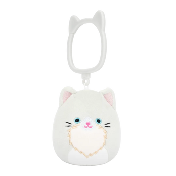 Porte-clés Squishmallows de 9 cm Zachariah le chat angora