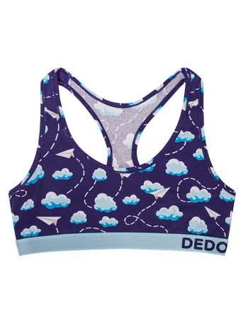 Bralette rigolote pour femmes Avions en papier et nuages