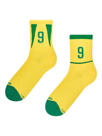 Chaussettes mi-mollet côtelées Légende du football brésilien