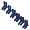 Lot de 6 chaussettes bleu nuit en coton peigné