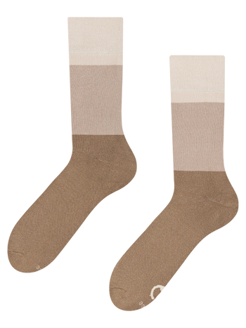 Chaussettes chaudes tricolores beiges