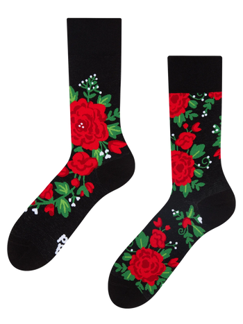 Chaussettes rigolotes Roses