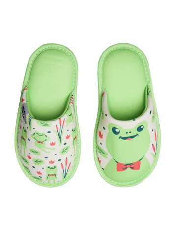 Pantoufles rigolotes pour enfants Petite grenouille