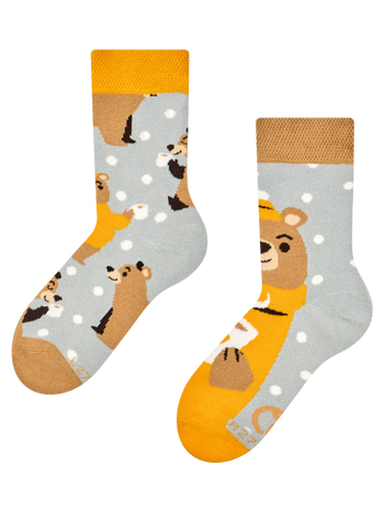 Chaussettes chaudes pour enfants Ours & thé