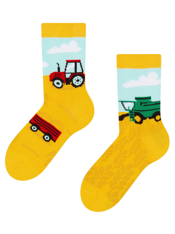 Chaussettes rigolotes pour enfants Tracteur