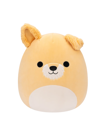 Peluche Squishmallows de 35 cm Cooper le chien blanc