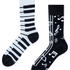 Chaussettes rigolotes en fibres de bambou Musique pour piano