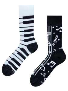 Chaussettes rigolotes en fibres de bambou Musique pour piano