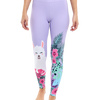 Legging de sport rigolo Lama et fleurs