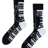 Chaussettes rigolotes Chat jouant au piano