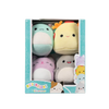 Lot de 4 peluches Squishmallows Micromallows - Gordon, Tex, Tabitha, Irina