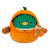 Peluche Squishmallows de 20 cm Avery le canard colvert en costume de citrouille