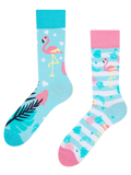 Chaussettes rigolotes Flamants roses amoureux