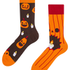 Chaussettes rigolotes Citrouille et bougies