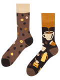 Chaussettes rigolotes en fibres de bambou Grains de café