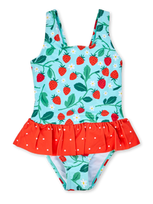 Maillot de bain rigolo pour filles Petites fraises
