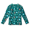 T-shirt de bain anti-UV pour enfants Skatepark dinosaure