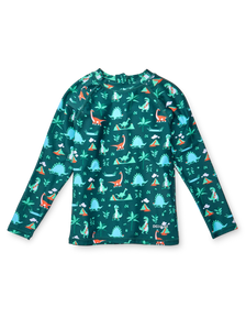 T-shirt de bain anti-UV pour enfants Skatepark dinosaure