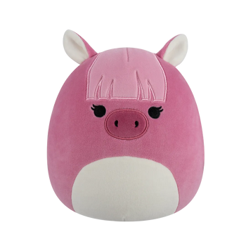 Peluche Squishmallows de 20 cm Veronika le poney shetland rose avec frange