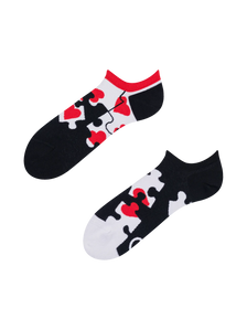 Socquettes rigolotes pour baskets Puzzle de cœur