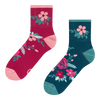 Chaussettes mi-mollet rigolotes Fleurs d'églantier