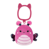 Porte-clés Squishmallows de 9 cm Marcelina le papillon monarque rose framboise