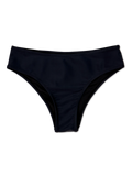 Culotte bikini taille moyenne noir véritable
