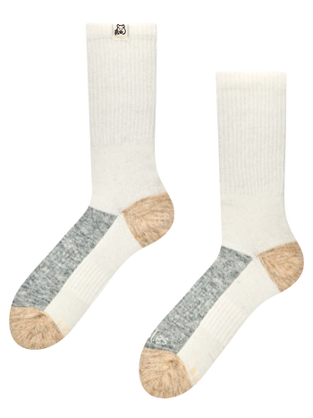 Chaussettes Alpaga beige et gris