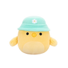 Peluche Squishmallows de 20 cm Triston le poussin jaune arborant un chapeau bob de couleur menthe