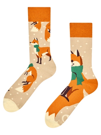 Chaussettes chaudes Renard avec écharpe