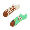 Socquettes rigolotes pour baskets Vache et cloche