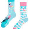 Chaussettes rigolotes Flamants roses amoureux
