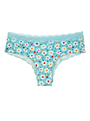 Culotte en dentelle pour femmes Petits coeurs et marguerites