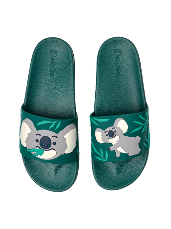 Sandales rigolotes pour enfants Koala et feuilles