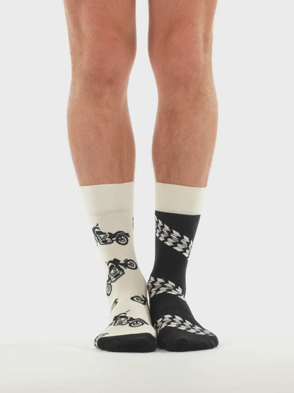 Chaussettes rigolotes Motocyclette