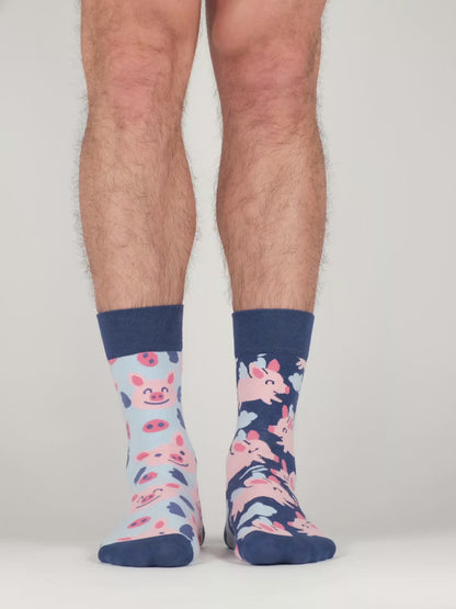 Chaussettes rigolotes Cochons volants