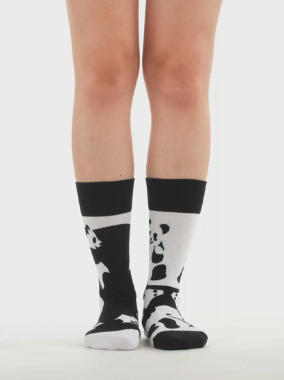 Chaussettes rigolotes Panda abstrait