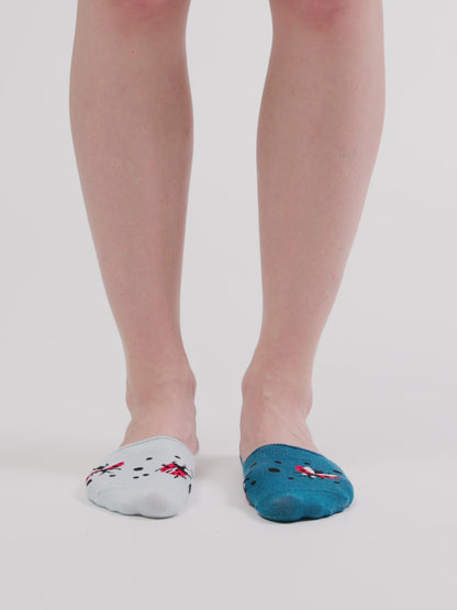 Chaussettes invisibles rigolotes Coccinelles et points