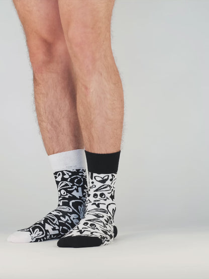 Chaussettes rigolotes Gribouillages