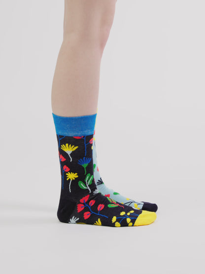 Chaussettes rigolotes Fleurs à l’aquarelle