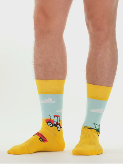 Chaussettes rigolotes Tracteur