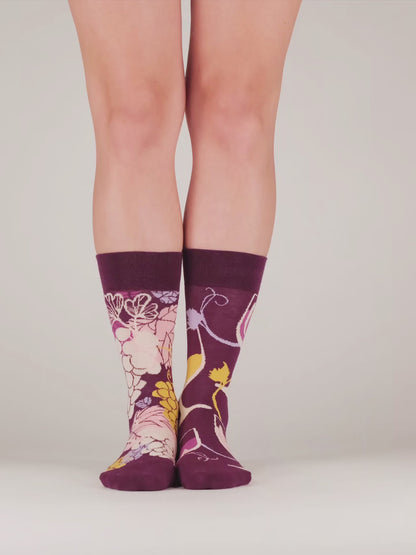 Chaussettes rigolotes Vin rouge