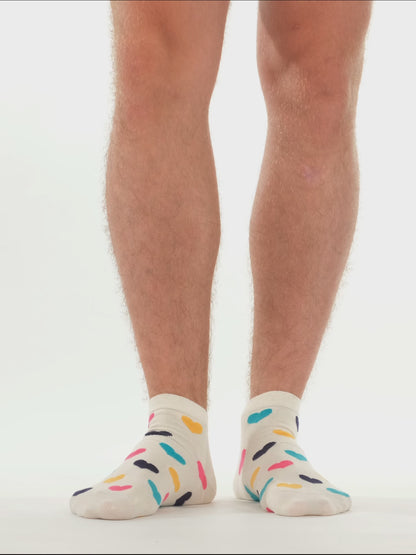 Socquettes rigolotes Cœurs colorés