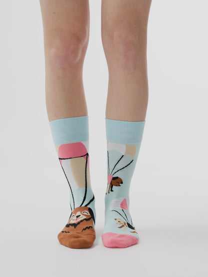 Chaussettes rigolotes Chiens et chats volants