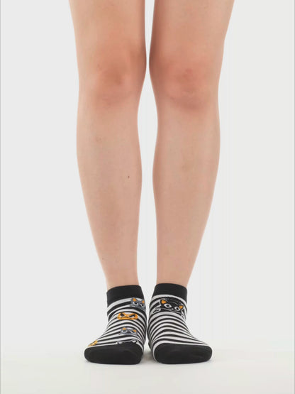 Socquettes rigolotes Chats et rayures