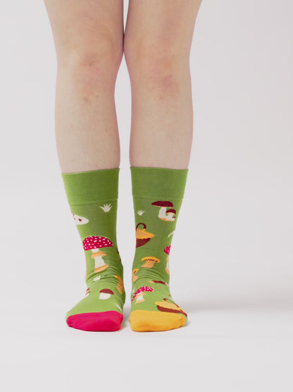 Chaussettes rigolotes Chasse aux champignons