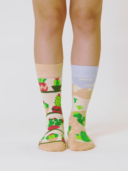 Chaussettes rigolotes Amour du cactus